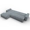 Диван угловой лига велюр-036 нпб классик лонг левый угол tower 10 серый еврокнижка