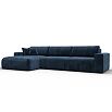 Диван угловой лига велюр-036 нпб классик лонг левый угол tower 13 синий еврокнижка