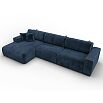 Диван угловой лига велюр-036 нпб классик лонг левый угол tower 13 синий еврокнижка