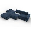 Диван угловой лига велюр-036 нпб классик лонг левый угол tower 13 синий еврокнижка