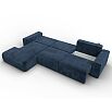 Диван угловой лига велюр-036 нпб классик лонг левый угол tower 13 синий еврокнижка