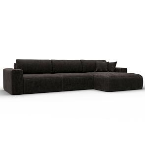 Диван угловой лига велюр-036 нпб классик лонг правый угол brut 17 коричневый еврокнижка