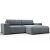 Диван угловой лига велюр-036 нпб классик правый угол tower 10 серый еврокнижка