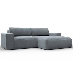 Диван угловой лига велюр-036 нпб классик правый угол tower 10 серый еврокнижка