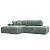 Диван угловой лига велюр-036 нпб модерн левый угол brut 08 зеленый еврокнижка