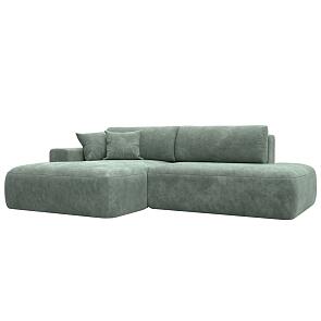Диван угловой лига велюр-036 нпб модерн левый угол brut 08 зеленый еврокнижка