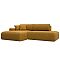 Диван угловой лига велюр-036 нпб модерн левый угол brut 10 желтый еврокнижка