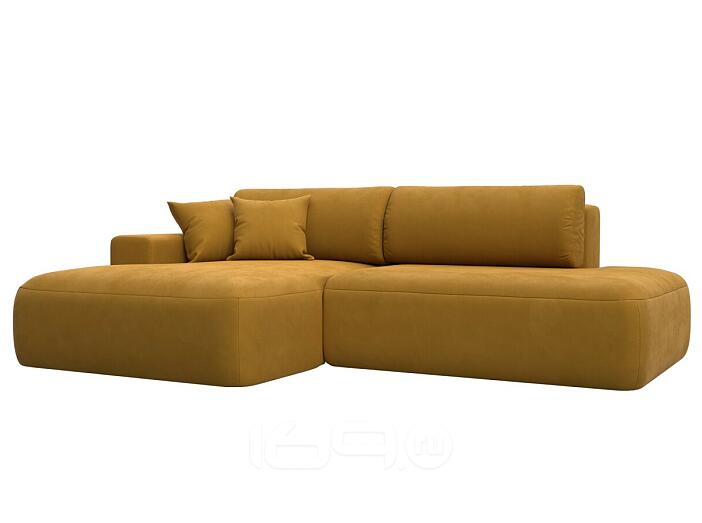 Диван угловой лига-036 нпб модерн левый угол brut 10 желтый еврокнижка
