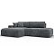 Диван угловой лига велюр-036 нпб модерн левый угол brut 16 темно-серый еврокнижка