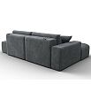 Диван угловой лига велюр-036 нпб модерн левый угол brut 16 темно-серый еврокнижка