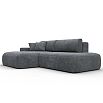 Диван угловой лига велюр-036 нпб модерн левый угол brut 16 темно-серый еврокнижка