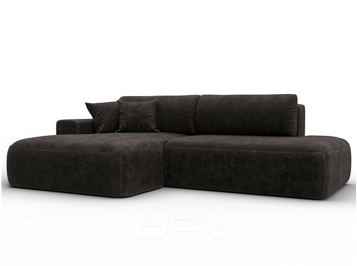 Диван угловой лига велюр-036 нпб модерн левый угол brut 17 коричневый еврокнижка