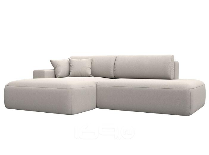 Диван угловой лига замша-036 нпб модерн левый угол joly 05 бежевый еврокнижка