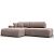 Диван угловой лига-036 нпб модерн левый угол tower 05 бежевый еврокнижка
