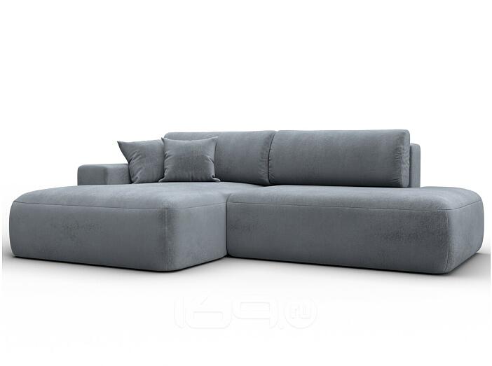 Диван угловой лига велюр-036 нпб модерн левый угол tower 10 серый еврокнижка