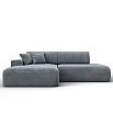 Диван угловой лига велюр-036 нпб модерн левый угол tower 10 серый еврокнижка