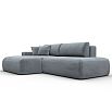 Диван угловой лига велюр-036 нпб модерн левый угол tower 10 серый еврокнижка