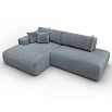 Диван угловой лига велюр-036 нпб модерн левый угол tower 10 серый еврокнижка