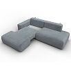 Диван угловой лига велюр-036 нпб модерн левый угол tower 10 серый еврокнижка