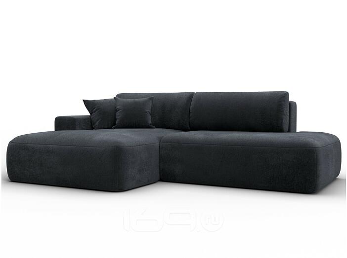 Диван угловой лига велюр-036 нпб модерн левый угол tower 11 темно-серый еврокнижка