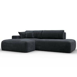 Диван угловой лига велюр-036 нпб модерн левый угол tower 11 темно-серый еврокнижка