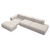 Диван угловой лига замша-036 нпб модерн лонг левый угол joly 05 бежевый еврокнижка
