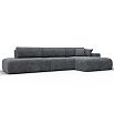 Диван угловой лига велюр-036 нпб модерн лонг правый угол brut 16 темно-серый еврокнижка