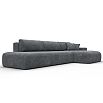 Диван угловой лига велюр-036 нпб модерн лонг правый угол brut 16 темно-серый еврокнижка