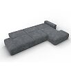 Диван угловой лига велюр-036 нпб модерн лонг правый угол brut 16 темно-серый еврокнижка