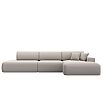 Диван угловой лига замша-036 нпб модерн лонг правый угол joly 05 бежевый еврокнижка
