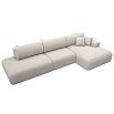 Диван угловой лига замша-036 нпб модерн лонг правый угол joly 05 бежевый еврокнижка