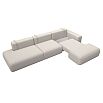 Диван угловой лига замша-036 нпб модерн лонг правый угол joly 05 бежевый еврокнижка
