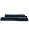 Диван угловой лига велюр-036 нпб модерн лонг правый угол tower 13 синий еврокнижка