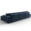 Диван угловой лига велюр-036 нпб модерн лонг правый угол tower 13 синий еврокнижка