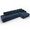 Диван угловой лига велюр-036 нпб модерн лонг правый угол tower 13 синий еврокнижка