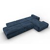 Диван угловой лига велюр-036 нпб модерн лонг правый угол tower 13 синий еврокнижка