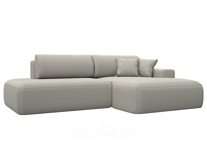 Диван угловой лига рогожка-036 нпб модерн правый угол амур 02 бежевый еврокнижка