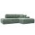 Диван угловой лига велюр-036 нпб модерн правый угол brut 08 зеленый еврокнижка