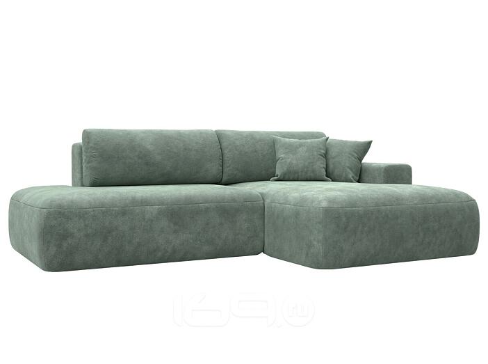 Диван угловой лига велюр-036 нпб модерн правый угол brut 08 зеленый еврокнижка