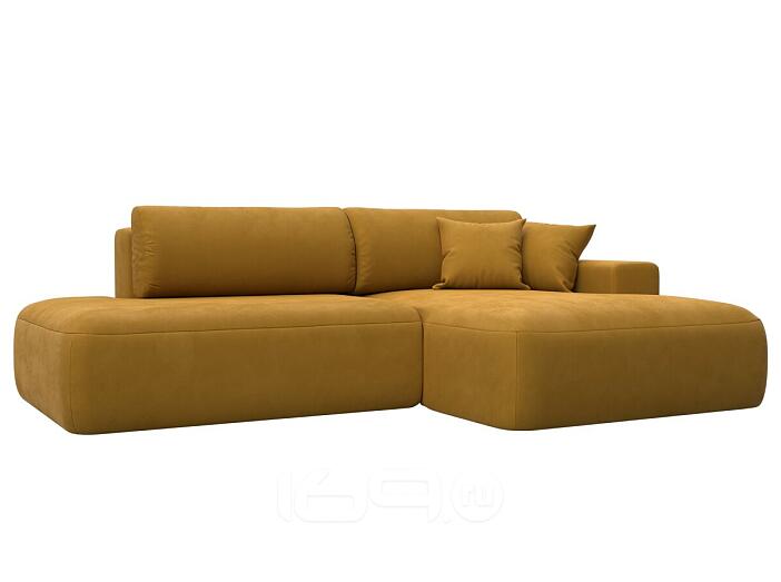 Диван угловой лига-036 нпб модерн правый угол brut 10 желтый еврокнижка