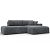 Диван угловой лига велюр-036 нпб модерн правый угол brut 16 темно-серый еврокнижка