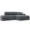 Диван угловой лига велюр-036 нпб модерн правый угол brut 16 темно-серый еврокнижка