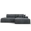 Диван угловой лига велюр-036 нпб модерн правый угол brut 16 темно-серый еврокнижка