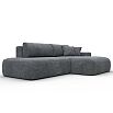 Диван угловой лига велюр-036 нпб модерн правый угол brut 16 темно-серый еврокнижка