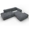 Диван угловой лига велюр-036 нпб модерн правый угол brut 16 темно-серый еврокнижка