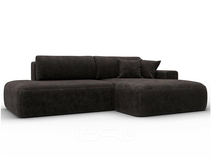Диван угловой лига велюр-036 нпб модерн правый угол brut 17 коричневый еврокнижка