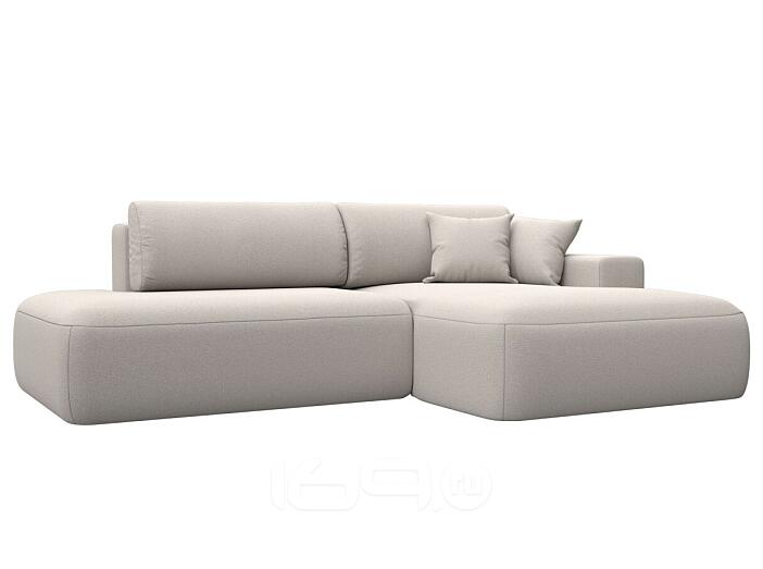 Диван угловой лига замша-036 нпб модерн правый угол joly 05 бежевый еврокнижка