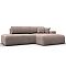 Диван угловой лига велюр-036 нпб модерн правый угол tower 05 бежевый еврокнижка