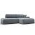 Диван угловой лига велюр-036 нпб модерн правый угол tower 10 серый еврокнижка