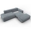 Диван угловой лига велюр-036 нпб модерн правый угол tower 10 серый еврокнижка